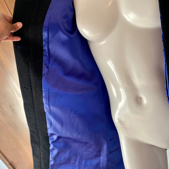 Black Wool Coat with Cashmere Lining - Picture 3 of 4